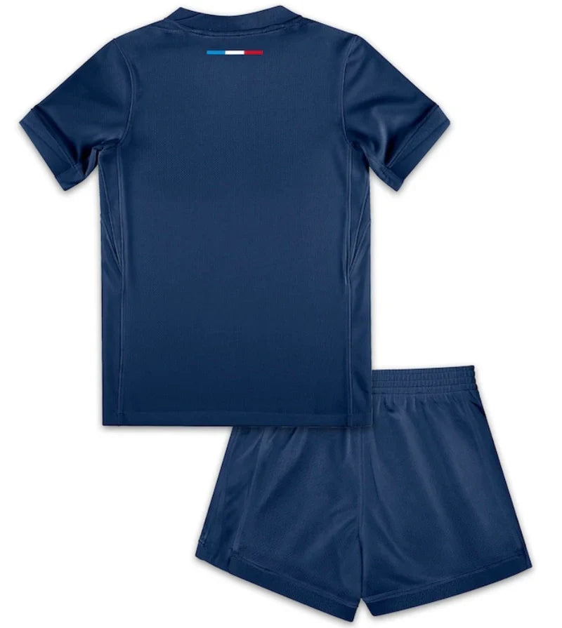 PSG t-shirt and shorts for children home 24/25