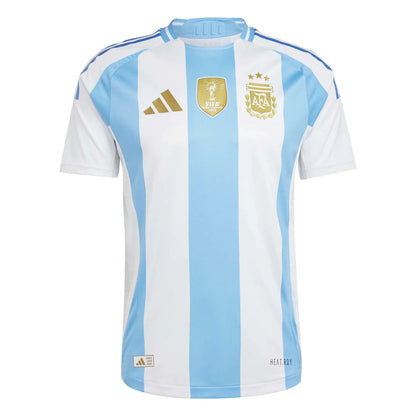 Maillot de l'équipe nationale Argentine domicile 2024/25 + écusson de champion - Blanc et bleu