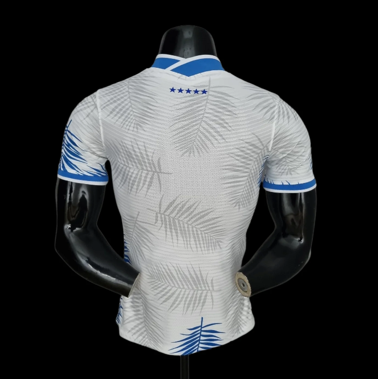 Maillot Brésil 2022/2023 Feuilles Bleu Et Blanches